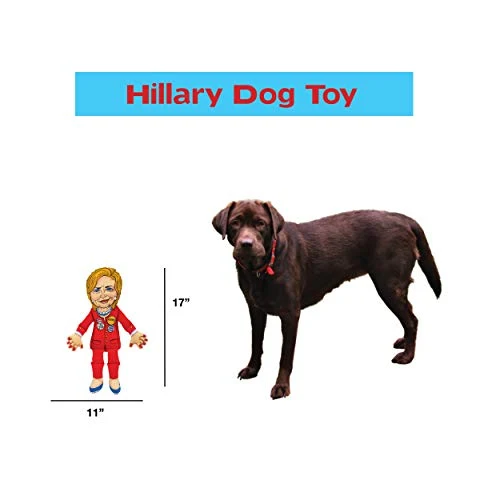 FUZZU Political Parody Dog Toys with Squeakers (Medium to Large Dogs), Various Styles (Bernie, Bill, Donald, Hillary, Vladimir) - Fun & Entertaining, Durable, Hand Illustrated Design & Premium Quality