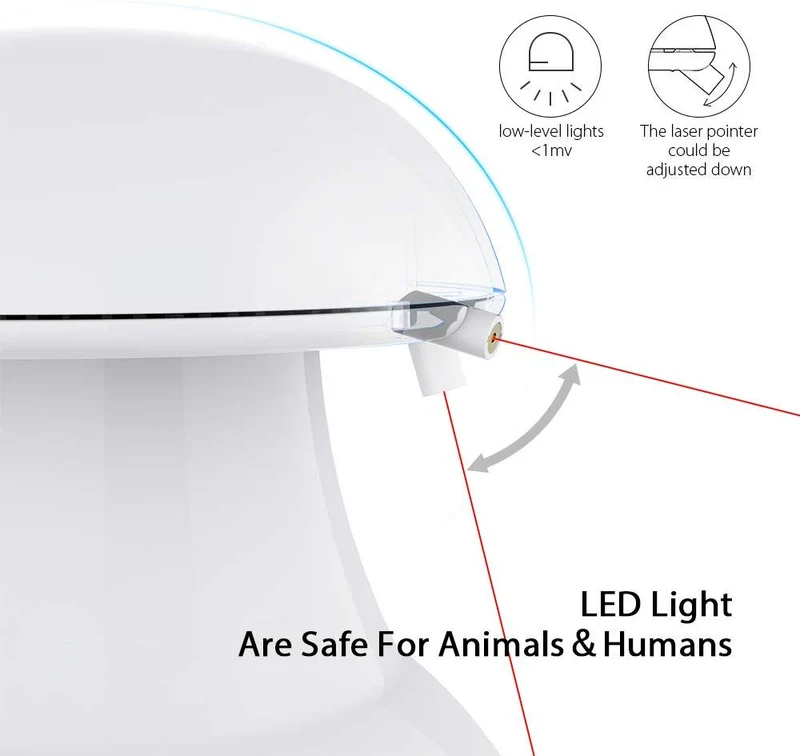 DADYPET – Juguete láser para gato, 2 en 1, automático, no portátil, juguete para gato y juguete interactivo de plumas, juguete con luz giratoria para gatos y perros