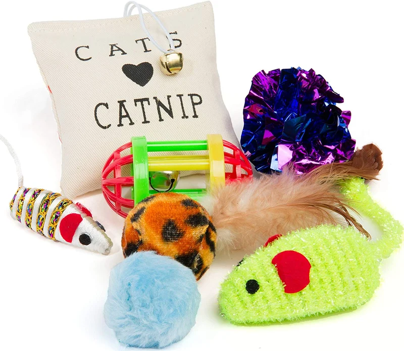 Paquete surtido de juguetes Friends Forever para gato, 20 piezas