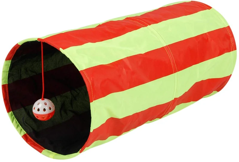 Pet Magasin - Túnel para gatos (2 unidades) interactivo con bolas divertidas y diseño de agujero para orinar para gatos pequeños, medianos y grandes, conejos y otros animales pequeños