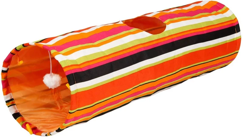 Pet Magasin - Túnel para gatos (2 unidades) interactivo con bolas divertidas y diseño de agujero para orinar para gatos pequeños, medianos y grandes, conejos y otros animales pequeños