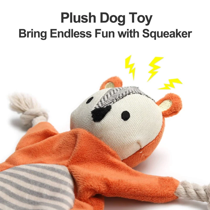 Juguete para perro para cachorro, juguete para perro arrugado, juguetes de felpa planos con nudos de cuerda de remolque, juguete para perros pequeños y medianos, S