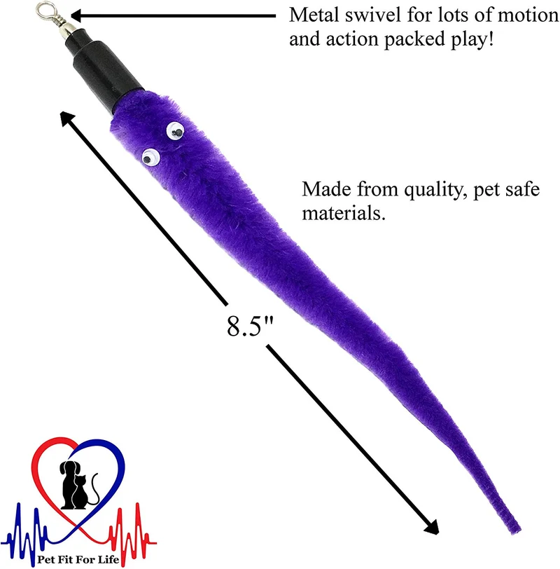 Pet Fit para la vida 5 pieza Pack de gusanos de repuesto para interactivo gato y kitten Toy wands