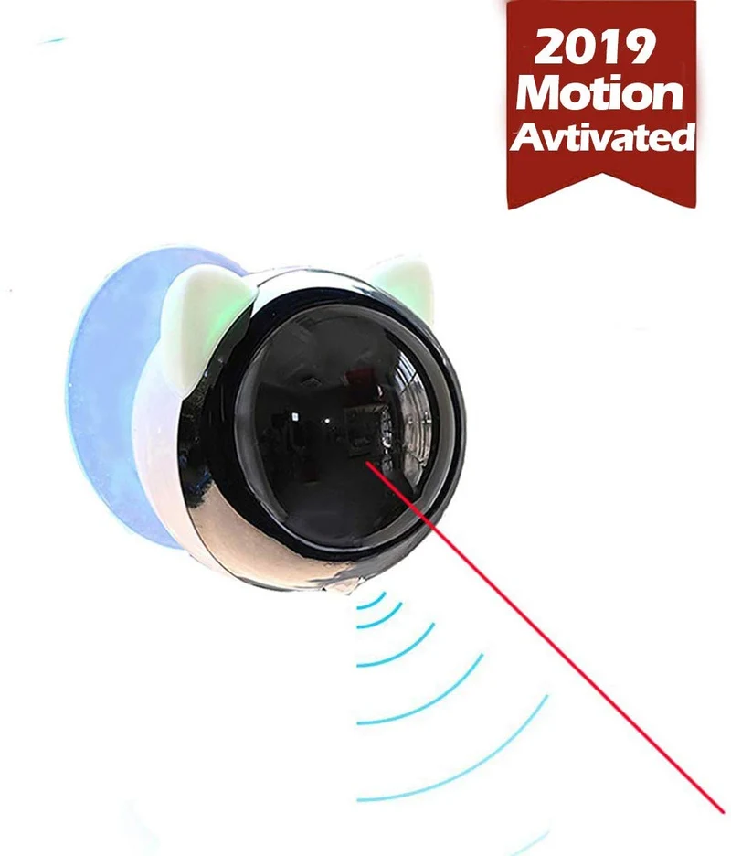 PetDroid Boltz - Juguete láser para gatos, activado por movimiento, automático, batería recargable por USB, patrón aleatorio rápido y lento