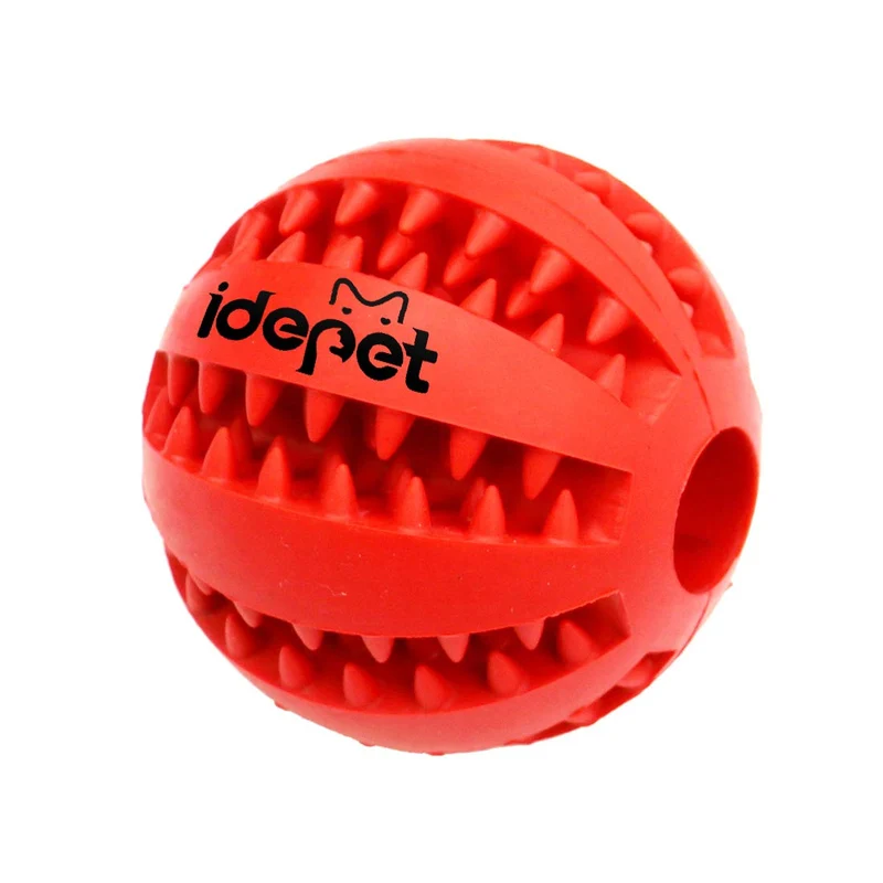 Idepet Pelota de juguete para perro, no tóxica, resistente a mordidas, pelota de juguete para mascotas, perros, cachorros, gatos, alimentador de comida para mascotas, masticar, limpieza de dientes, juego de pelotas de ejercicio, 2 unidades, azul y verde