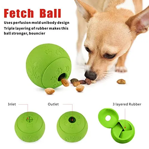 Idepet Pelota de juguete para perro, no tóxica, resistente a mordidas, pelota de juguete para mascotas, perros, cachorros, gatos, alimentador de comida para mascotas, masticar, limpieza de dientes, juego de pelotas de ejercicio, 2 unidades, azul y verde