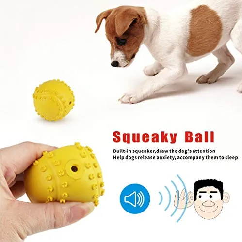 Idepet Pelota de juguete para perro, no tóxica, resistente a mordidas, pelota de juguete para mascotas, perros, cachorros, gatos, alimentador de comida para mascotas, masticar, limpieza de dientes, juego de pelotas de ejercicio, 2 unidades, azul y verde