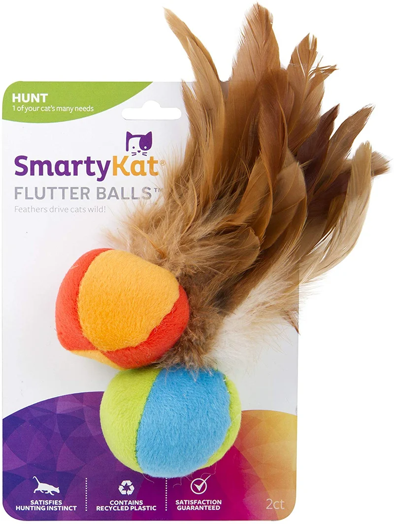 SmartyKat - Juguetes para gatos con plumas