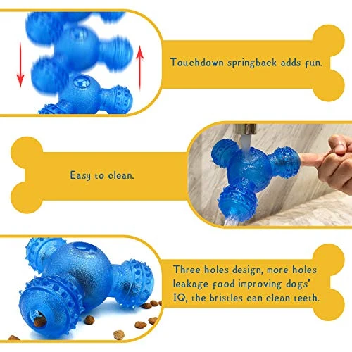 Wisedom Dog Treat Ball IQ Interactive Food Dispensing Puzzle Toys for Dogs Chasing Chewing Playing