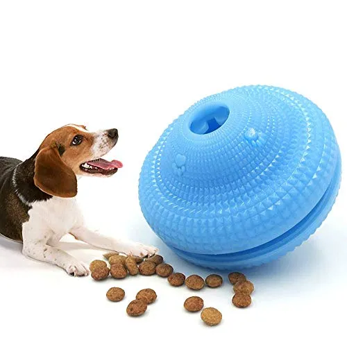 Wisedom Dog Treat Ball IQ Interactive Food Dispensing Puzzle Toys for Dogs Chasing Chewing Playing