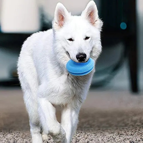 Wisedom Dog Treat Ball IQ Interactive Food Dispensing Puzzle Toys for Dogs Chasing Chewing Playing