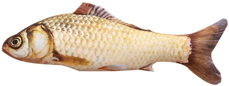 MAXXV - Juguetes de pesca para gatos - Catnip orgánico de América del Norte - 3 piezas para gatos - 8 "Simulación de pesca de peluche para gatos - Juguete de gato para gatitos y adultos