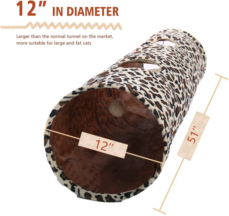 PAWZ - Túnel plegable para perros, gatos, conejos, perros, longitud de 20.1 in, diámetro de 12.0 in