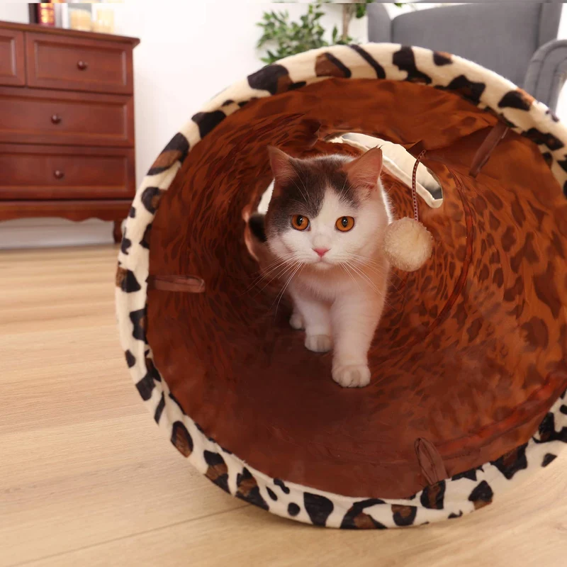 PAWZ - Túnel plegable para perros, gatos, conejos, perros, longitud de 20.1 in, diámetro de 12.0 in