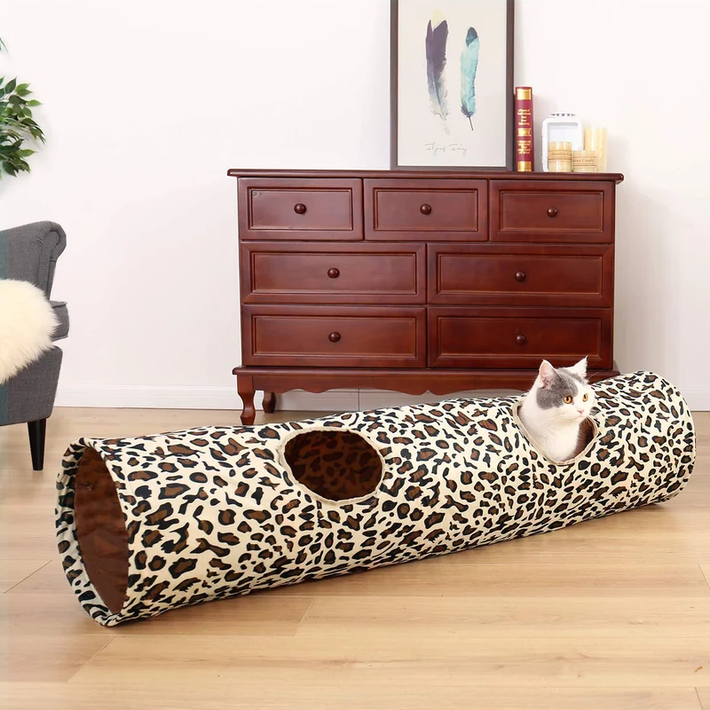PAWZ - Túnel plegable para perros, gatos, conejos, perros, longitud de 20.1 in, diámetro de 12.0 in