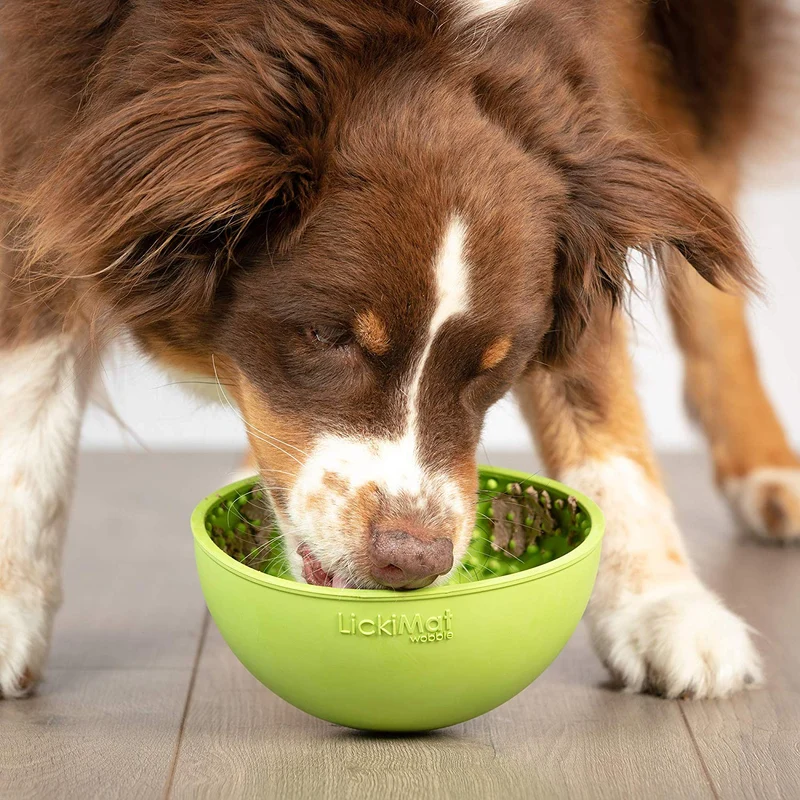 Hyper Pet Lickimat Wobble – Alimentador lento, alivio de ansiedad, buster de aburrimiento (cuenco para perro y gato, perfecto para comida para perros, golosinas para perros, yogur, o mantequilla de maní)