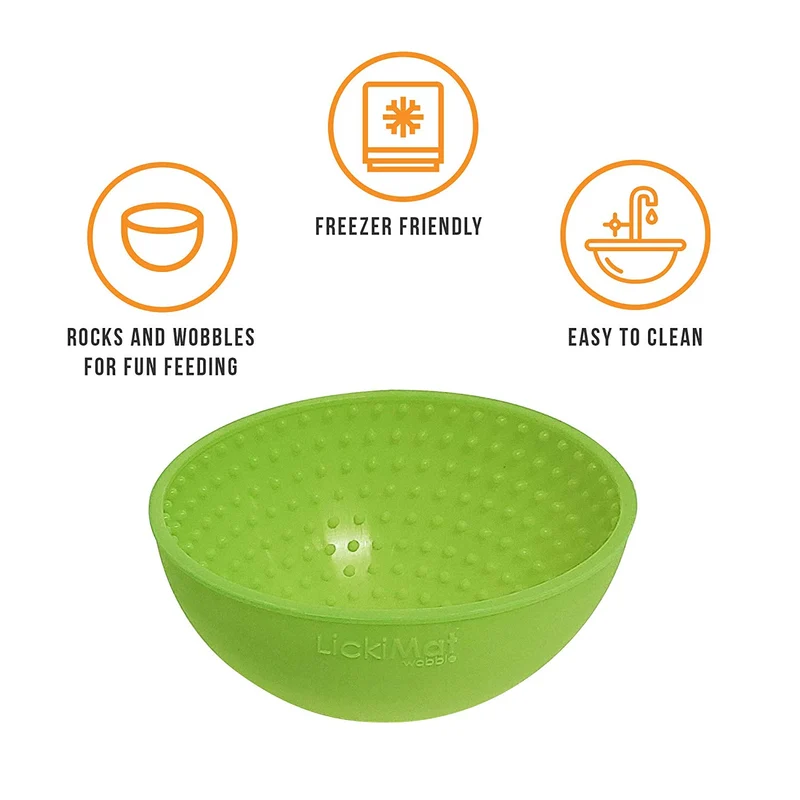 Hyper Pet Lickimat Wobble – Alimentador lento, alivio de ansiedad, buster de aburrimiento (cuenco para perro y gato, perfecto para comida para perros, golosinas para perros, yogur, o mantequilla de maní)