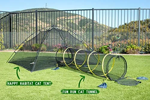 Outback Jack Outdoor Cat Enclosures For Indoor Cats [Portable Cat Tent, Cat Tunnel, and Playhouse] (Play Tents for Cats and Small Animals)