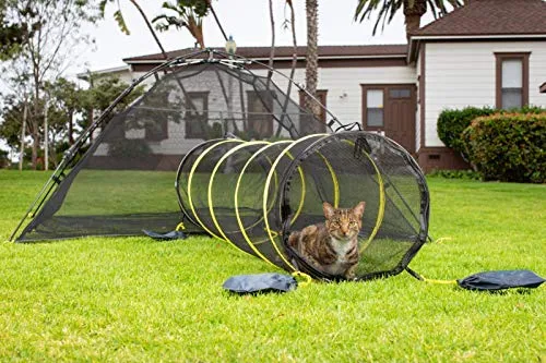 Outback Jack Outdoor Cat Enclosures For Indoor Cats [Portable Cat Tent, Cat Tunnel, and Playhouse] (Play Tents for Cats and Small Animals)