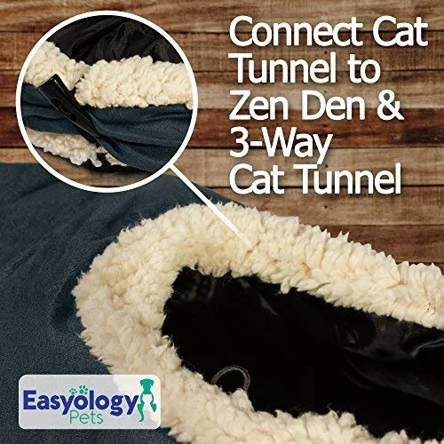 Juguete de túnel interactivo para gatos, ideal para gatos y gatitos juguetones, escondite divertido con uniones de túnel, suave y 100% amigable con las mascotas, túnel para mascotas extragrande