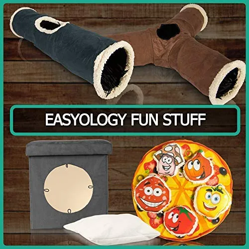 Juguete de túnel interactivo para gatos, ideal para gatos y gatitos juguetones, escondite divertido con uniones de túnel, suave y 100% amigable con las mascotas, túnel para mascotas extragrande