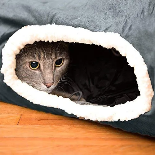 Juguete de túnel interactivo para gatos, ideal para gatos y gatitos juguetones, escondite divertido con uniones de túnel, suave y 100% amigable con las mascotas, túnel para mascotas extragrande