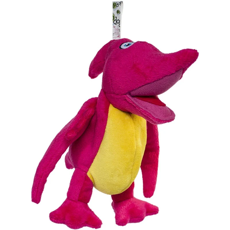 Juguete para perro de felpa, goDog, dinosaurios con tecnología Chew Guard