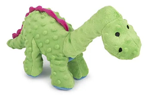 Juguete para perro de felpa, goDog, dinosaurios con tecnología Chew Guard