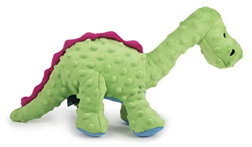 Juguete para perro de felpa, goDog, dinosaurios con tecnología Chew Guard