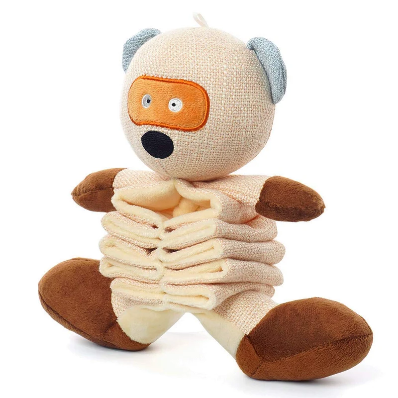 HIPET Juguetes para Perro Crinkle Juguetes para Perro Animal de peluche con Pie de Felpa y Capa Impermeable
