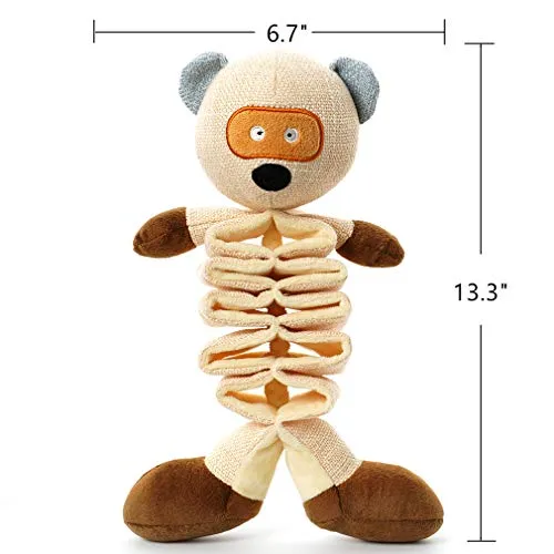 HIPET Juguetes para Perro Crinkle Juguetes para Perro Animal de peluche con Pie de Felpa y Capa Impermeable