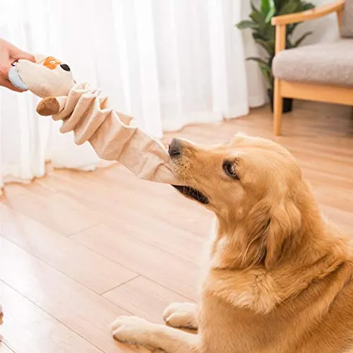 HIPET Juguetes para Perro Crinkle Juguetes para Perro Animal de peluche con Pie de Felpa y Capa Impermeable