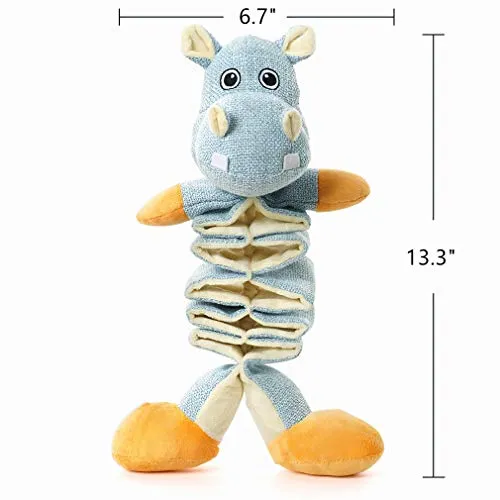 HIPET Juguetes para Perro Crinkle Juguetes para Perro Animal de peluche con Pie de Felpa y Capa Impermeable