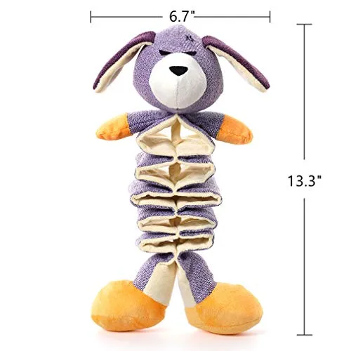 HIPET Juguetes para Perro Crinkle Juguetes para Perro Animal de peluche con Pie de Felpa y Capa Impermeable