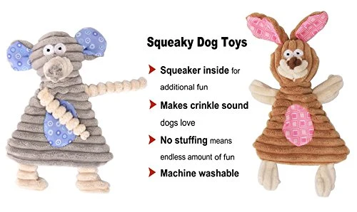 Comtim - Juguetes para perros con chirridos, duraderos, sin pelusas, para perros pequeños y cachorros