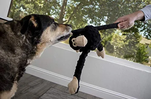 goDog Crazy Tugs Sasquatches with Chew Guard Technology Tough Plush Dog Toy
