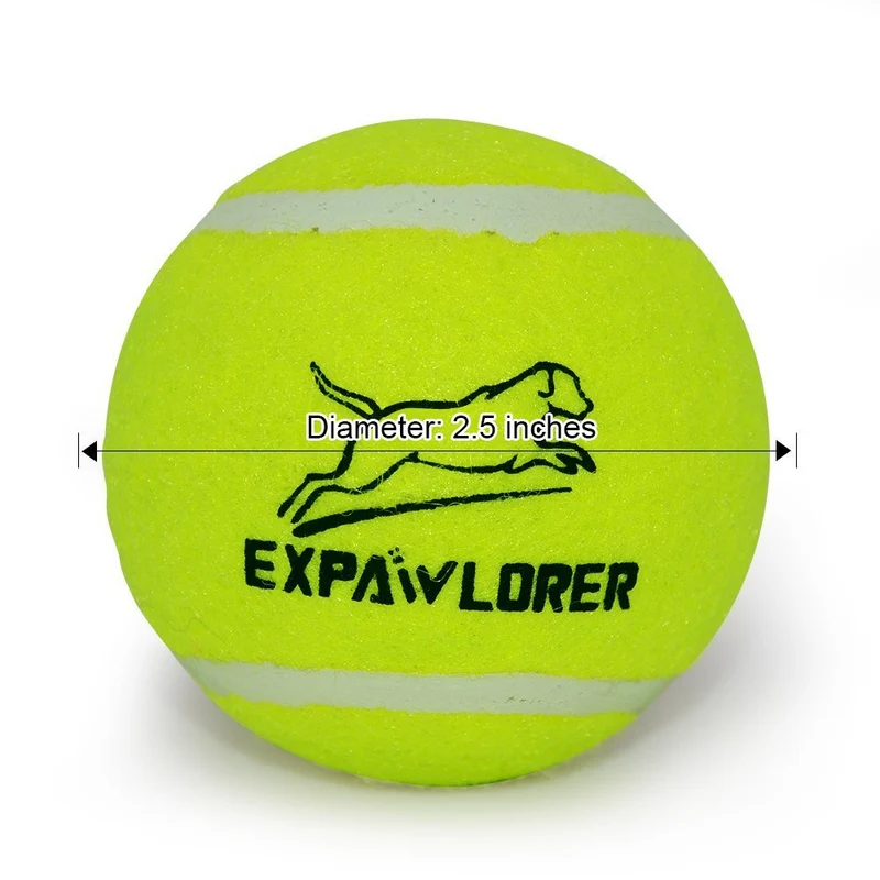 Perro Squeaky pelotas de tenis para perros Set de 12 para Mascota Jugando y capacitación 2.5" por expawlorer