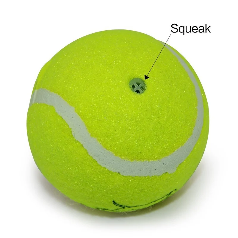 Perro Squeaky pelotas de tenis para perros Set de 12 para Mascota Jugando y capacitación 2.5" por expawlorer