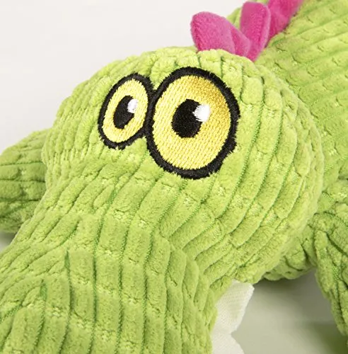 trustypup Gator juguete para perro con silencioso Chirriador, verde