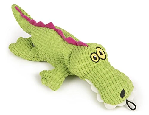 trustypup Gator juguete para perro con silencioso Chirriador, verde