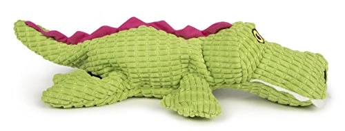 trustypup Gator juguete para perro con silencioso Chirriador, verde