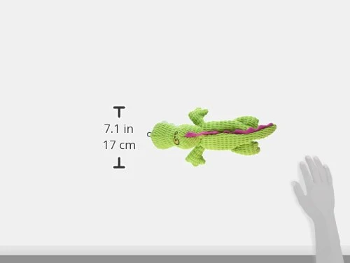 trustypup Gator juguete para perro con silencioso Chirriador, verde