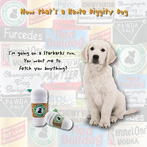 Haute Diggity Dog Starbarks Coffee Collection | Juguetes para perros de peluche chirriantes únicos – Cafeína canina que tu perro puede manejar.