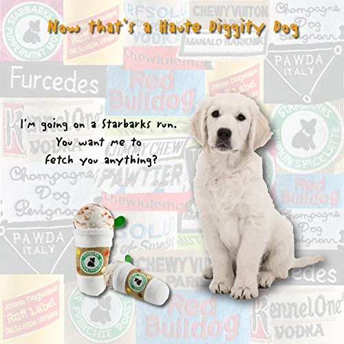 Haute Diggity Dog Starbarks Coffee Collection | Juguetes para perros de peluche chirriantes únicos – Cafeína canina que tu perro puede manejar.