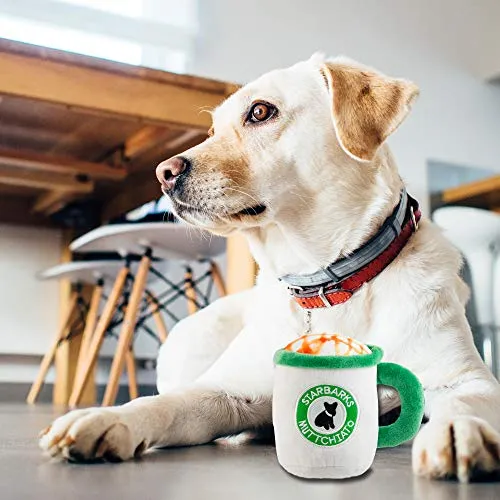 Haute Diggity Dog Starbarks Coffee Collection | Juguetes para perros de peluche chirriantes únicos – Cafeína canina que tu perro puede manejar.