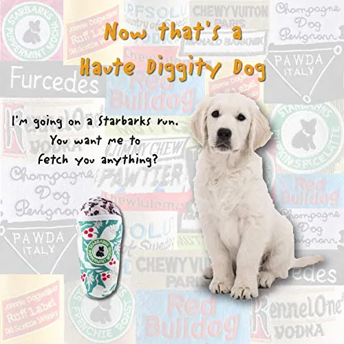 Haute Diggity Dog Starbarks Coffee Collection | Juguetes para perros de peluche chirriantes únicos – Cafeína canina que tu perro puede manejar.