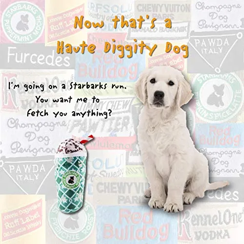 Haute Diggity Dog Starbarks Coffee Collection | Juguetes para perros de peluche chirriantes únicos – Cafeína canina que tu perro puede manejar.