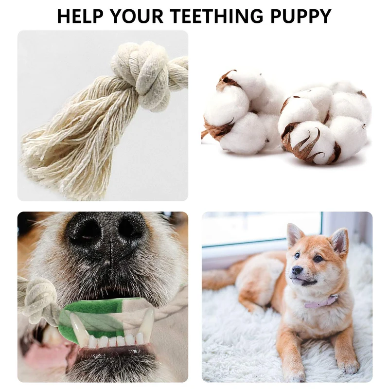 Juguetes para perros pequeños, juguetes para cachorros sin pelusa con arrugas, juguetes para masticar cachorros, juguetes para perros, cuerda de algodón, juguete para perros de animales, 3 juguetes para perros indestructibles