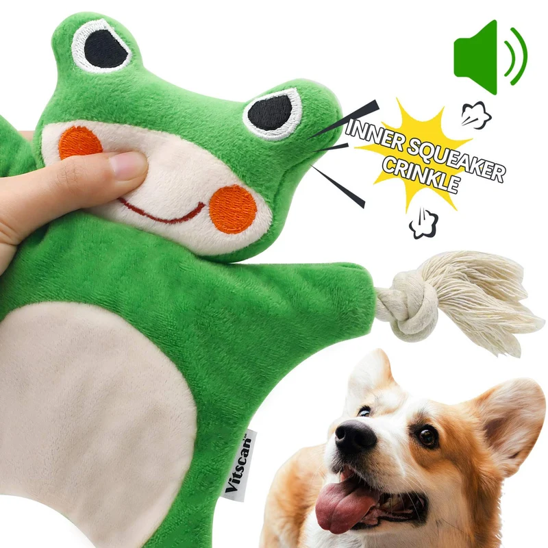 Juguetes para perros pequeños, juguetes para cachorros sin pelusa con arrugas, juguetes para masticar cachorros, juguetes para perros, cuerda de algodón, juguete para perros de animales, 3 juguetes para perros indestructibles