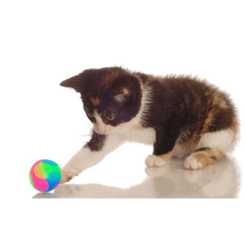 fineinno mascota Light-Up elástico bolas duradero intermitente Molar juguete interactivo para bola para gatos perros para lejos de aburrimiento